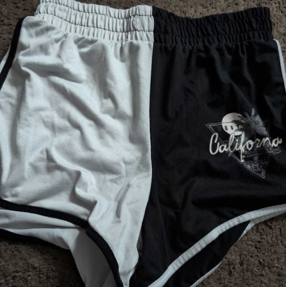Black and White Two-Tone Shorts
